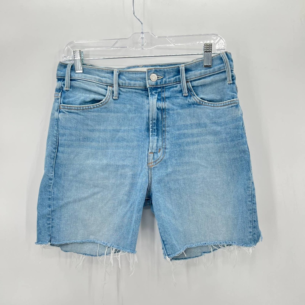Mother Hustler Light Denim Cutoff (Handmade cut) Bermuda Shorts